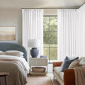 Snow White Pinch Pleat Semi Sheer Linen Curtains W70xL102 1 Panel | Light by Twodrapes