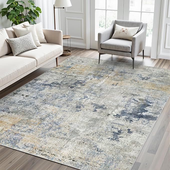 Soalmost Abstract Rug 5x7 Washable Area Rugs - Image 2