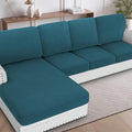 H.VERSAILTEX Sectional Couch Covers 4 Pieces Sofa Seat Cushion Covers L Shape by HVERSAILTEX