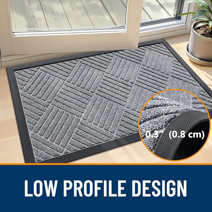 OLANLY Front Door Mat Outside Entrance 33x21, Waterproof Heavy-Duty Doormat | - Image 5