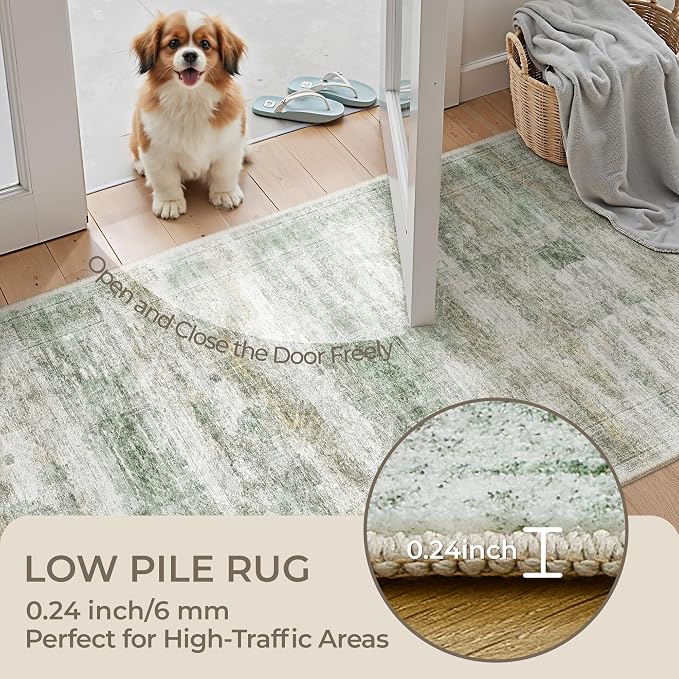 2x10 Runner Rug Non Slip, Washable Hallway Runner Rug, Laundry Room, Soft - Image 6