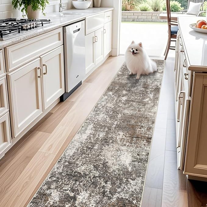 2x10 Washable Hallway Runner Rug – Non-Slip Stain-Resistant Low-Pile Long by BYYVOORugsforYourHome