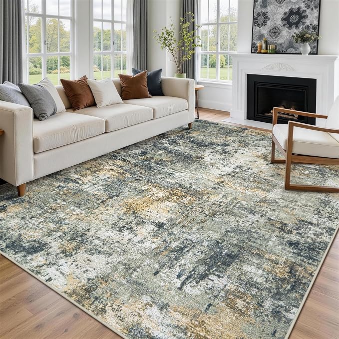 9x12 Area Rugs for Living Room Washable Bedroom Dining Room Multi Color | - Image 3