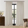Natural Pinch Pleated 100% Blackout Linen Curtains 96 Inch Length | Pinch Pleat by Twodrapes