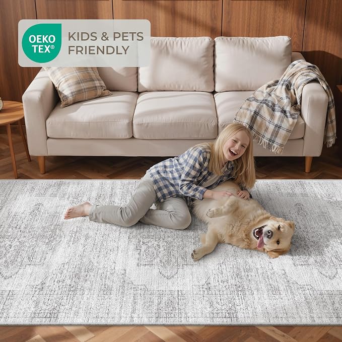 2x8 Runner Rug Non Slip, Washable Hallway Runner Rug, Nursery Room, Soft Runner - Image 9
