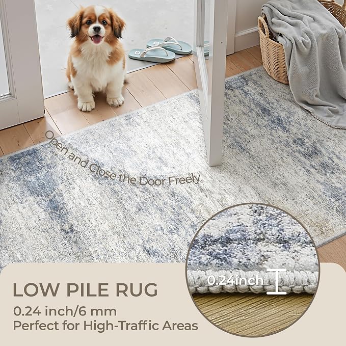 2x12 Runner Rug Non Slip, Washable Hallway Runner Rug, Laundry Room, Soft - Image 6