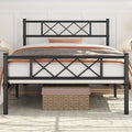 Yaheetech Twin Size Metal Platform Bed Frame with Simple Headboard and Footboard, Mattress Foundation for Under Bed Storage, Steel Slat Support, No Box Spring Needed, Easy Assembly, Black