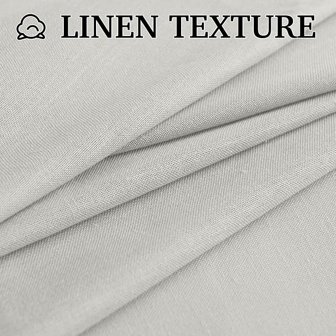 RYB HOME Linen Semi Sheer Curtains - Image 6
