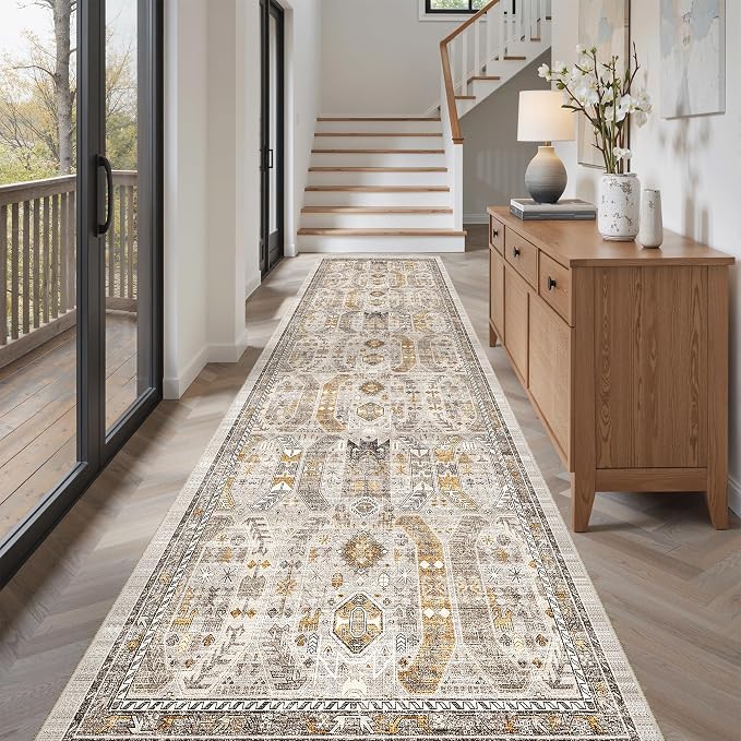 Madane Hallway Runner Rug 3x10 Washable Kitchen Runners 10ft, Low-Pile - Image 3