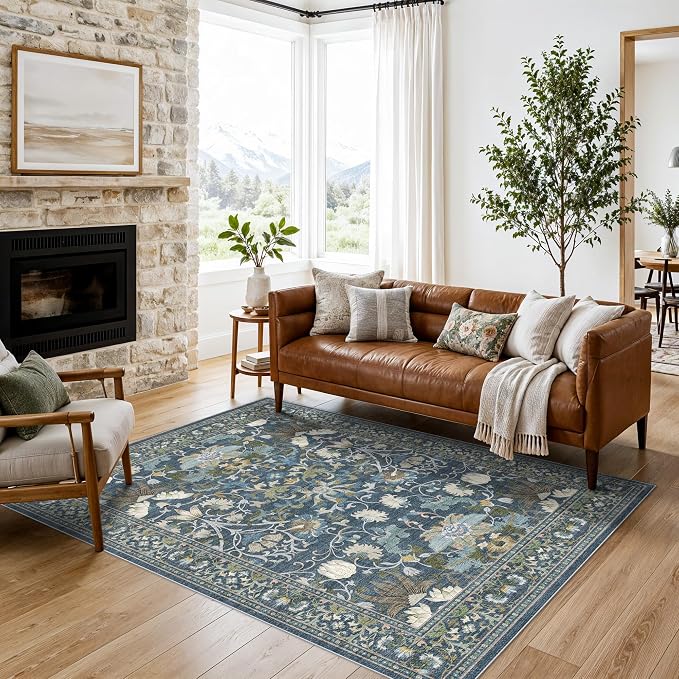 Living Room 6x8 Area Rugs: Farmhouse Washable Ultra Soft Carpet by HYHAOYUNLAI