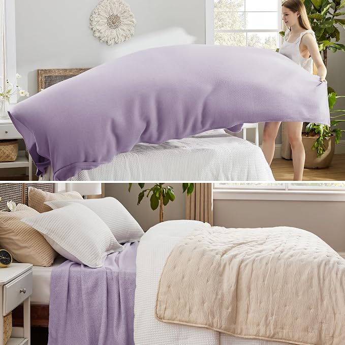 Bedsure GentleSoft 100% Cotton Blanket Queen Size - Image 4