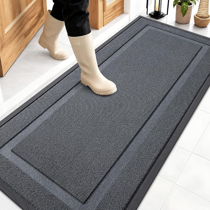 OLANLY Front Door Mat Outside 59x23, All-Season Heavy-Duty Rubber Doormat | by OLANLY
