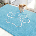 OLANLY Dog Door Mat for Muddy Paws 48x30, Paw Print Design Chenille Mud Mat | by OLANLY