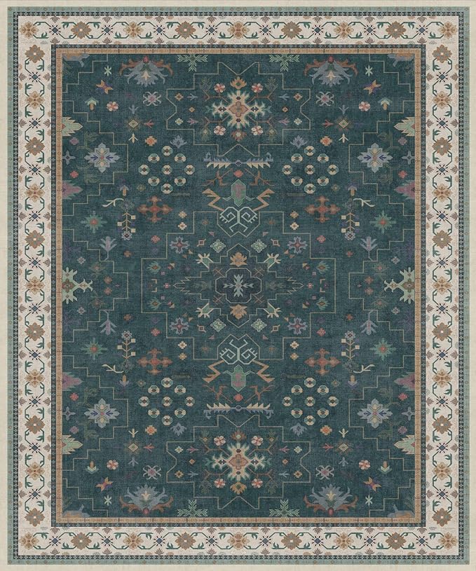 Dark Green Oushak Living Room Rug 10x12 - Image 3