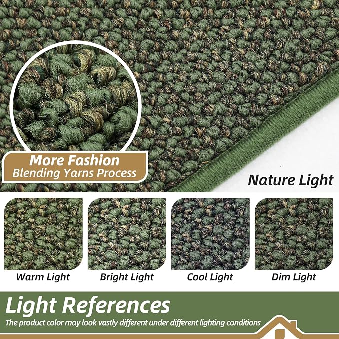 BEQHAUSE Dirt Trapper Door Mat 24" x 36" Half Circle Non Slip Rugs, Absorbent - Image 8