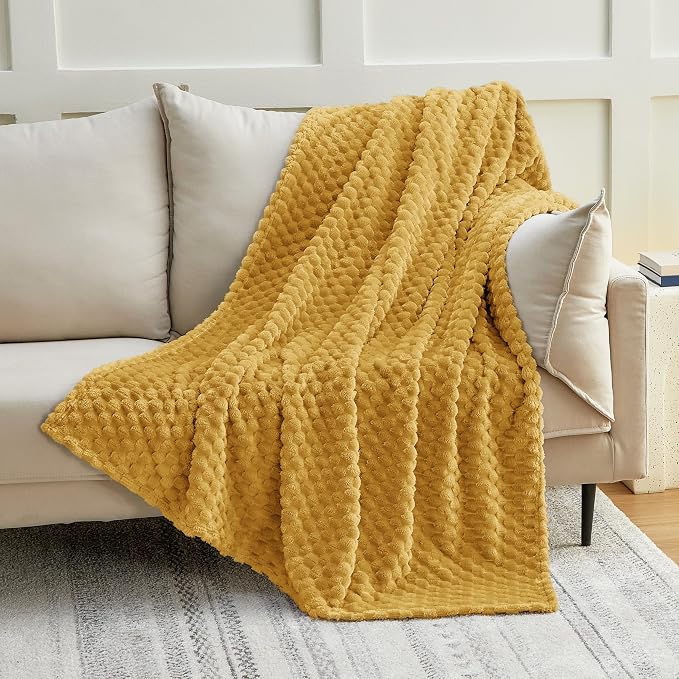 EXQ Home Gentle Soft Fleece Throw Blanket – Cozy Lightweight 3D Imitation - Image 3