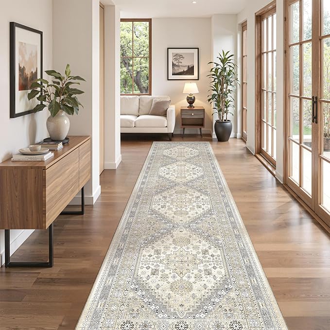 2x8 Runner Rug Non Slip, Washable Hallway Runner Rug, Nursery Room, Soft Runner by Zesthome