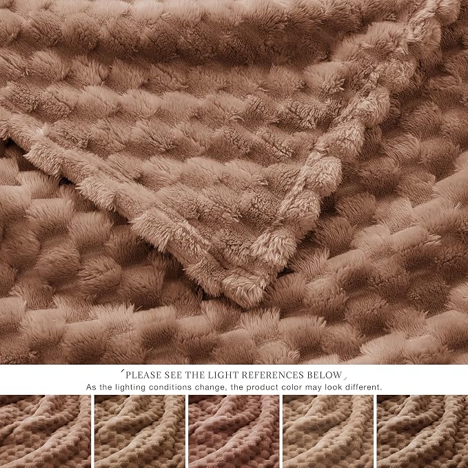 EXQ Home Gentle Soft Fleece Throw Blanket – Cozy Lightweight 3D Imitation - Image 5