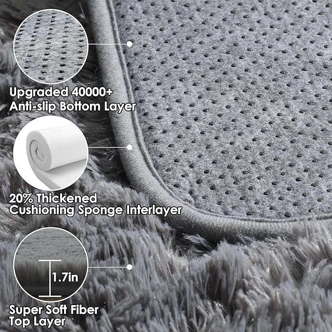 Grey Runner Rugs for Bedroom Hallway - Image 4