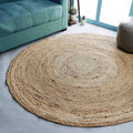 Hausattire Jute Braided Round Rug, 6 ft | 100% natural jute, hand woven by Hausattire