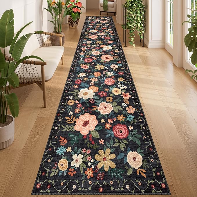 DUKINO 2x14 Runner Rug, Washable Long Kitchen Runner Rug Non Slip, Low Pile - Image 3