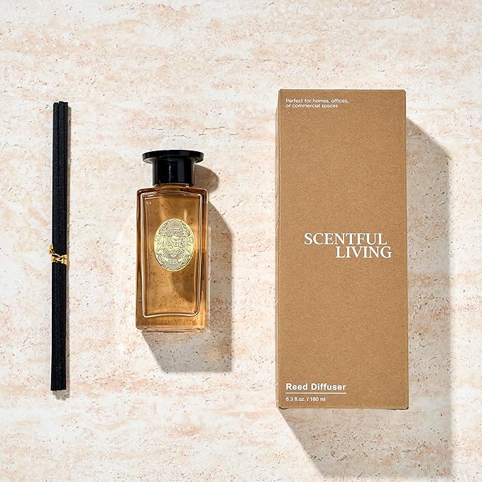 M&SENSE 6.3 oz Large Reed Diffuser Set | Magical Oriental Scent Oil Diffuser with Sticks | Hotel Collection Non-Toxic Essential Oil |for Bedroom Bathroom Living Room
