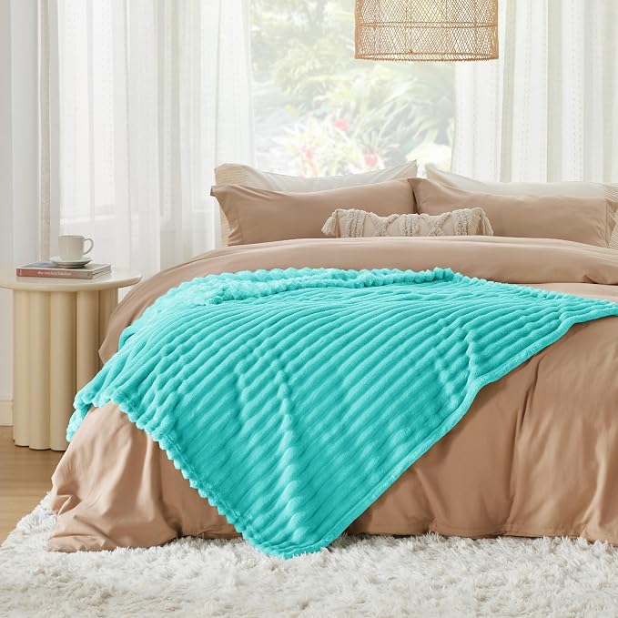 Bedsure Soft Throw Blanket for Couch Decor Gifts Blue Fog 50"x70" | Birthday - Image 6