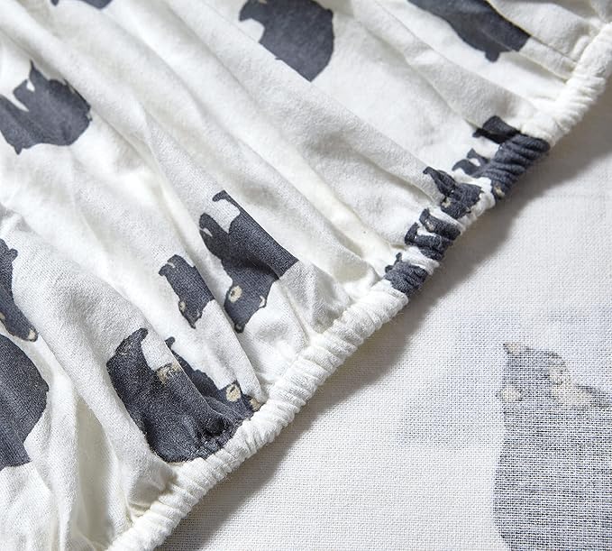 Eddie Bauer - King Sheets, Cotton Flannel Bedding Set, Brushed For Extra Softness, Cozy Home Decor (Bear Family, King)