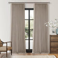 Burlywood Birch 92 Inch Long Blackout Curtains Thick Linen Pinch Pleated | 100% by Twodrapes