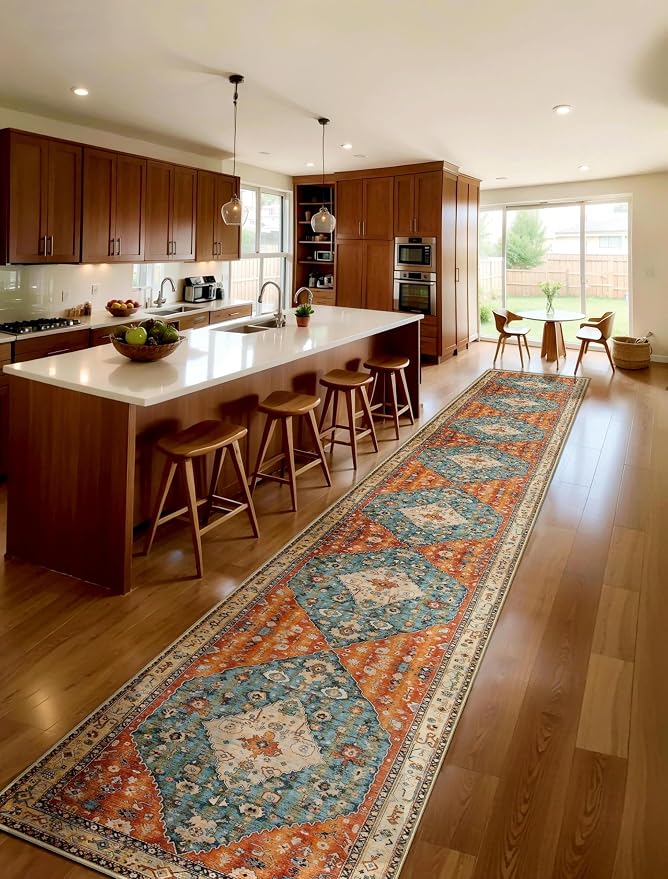 SERISSA 2'6"x18' Washable Non Slip Boho Runner Rug - Image 2