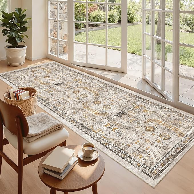 Madane Hallway Runner 3x8, Kitchen Rugs Washable Entry Rug, Soft Low-Pile - Image 3