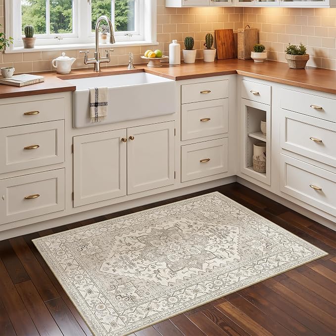 Madane Washable Area Rug 2x3 Small Entryway Rugs Non-Slip, Low Pile Floor Carpet - Image 2
