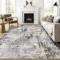 LOONGRUG 7x9 Area Rug Washable Large Neutral Modern Living Room Rugs | Abstract by LOONGRUG