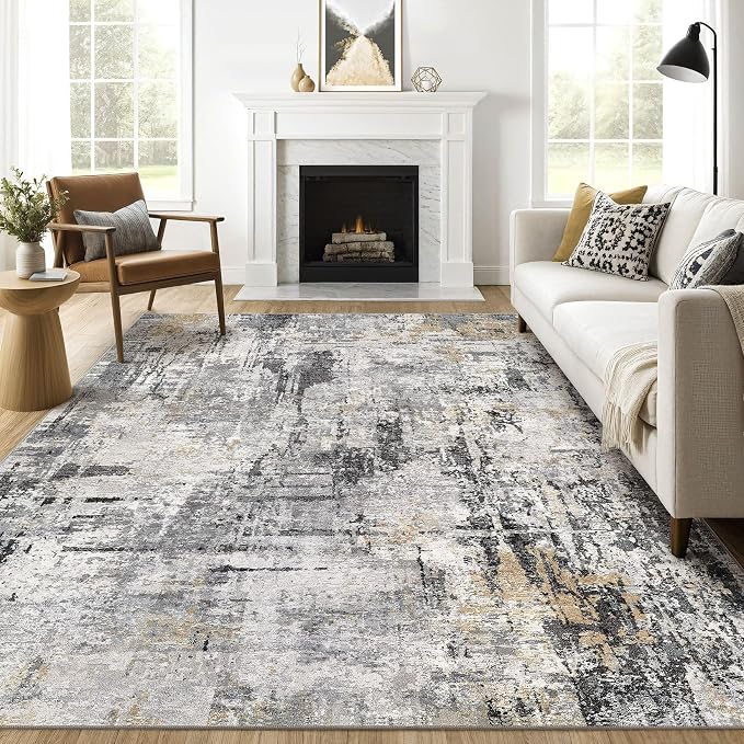 LOONGRUG 10x12 Area Rug Washable Large Neutral Modern Living Room Rug | by LOONGRUG