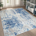 5x7 Area Rugs for Living Room Washable Bedroom Dining Room Blue Grey White | by Aelenmu