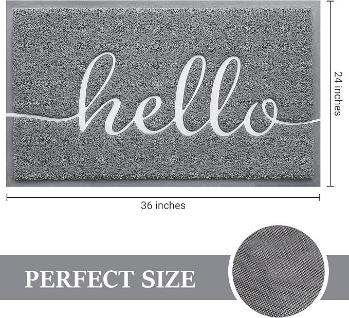 Door Mat Welcome Mat Floor Mat for Entryway, High Traffic Areas | Low Profile - Image 3