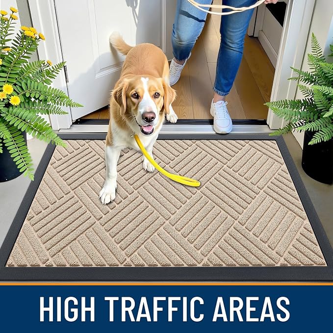 OLANLY Front Door Mat Outside Entrance 47x23, Waterproof Heavy-Duty Doormat | - Image 6