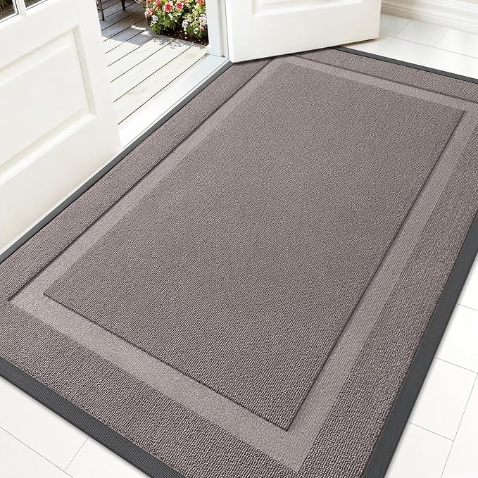 OLANLY Front Door Mat Outside 59x34, All-Season Heavy-Duty Rubber Doormat | by OLANLY