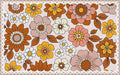 Flagship Carpets Schoolgirl Style Retro Floral Educational Area Rug for Kids Room Seating Décor, Children's Classroom, Play Carpet for Teaching and Playroom, 7'6 "x 12' Pink