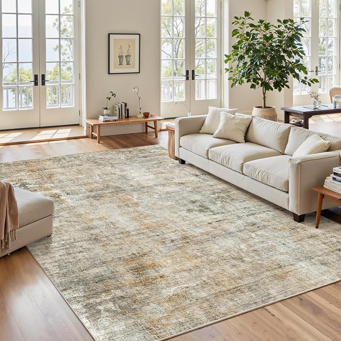 Soalmost Abstract Rug 5x7 Washable Area Rugs by Soalmost