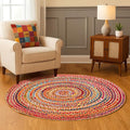 Hausattire Boho Braided Round Rug by Hausattire