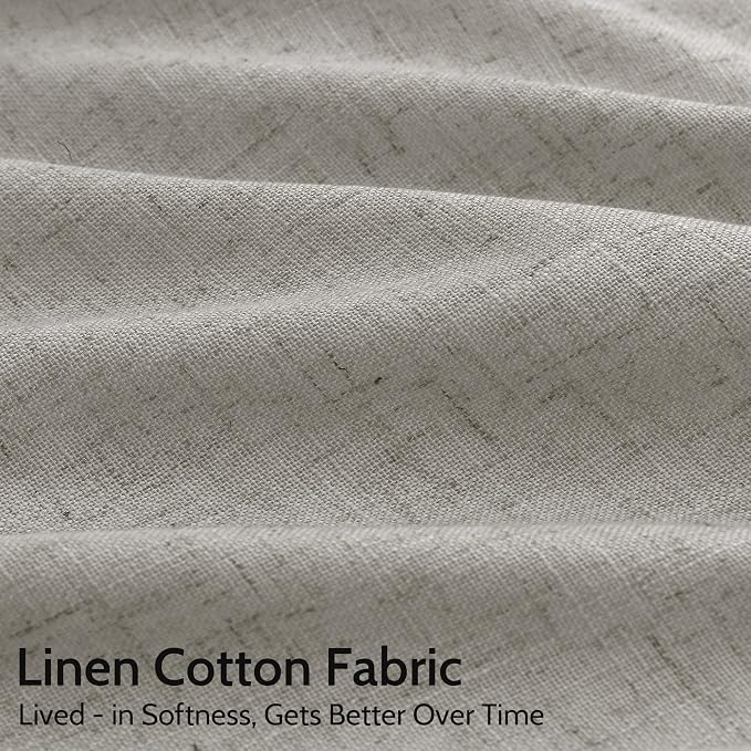 Silver Grey Linen Curtains 120 Inch Extra Long - Image 4