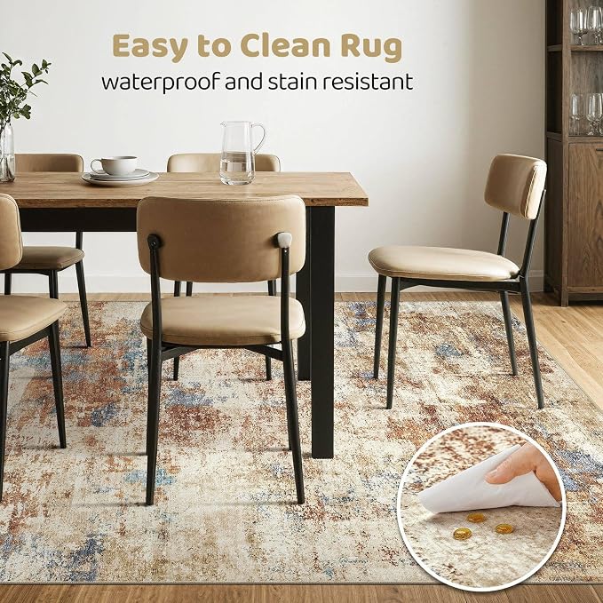 LOONGRUG 8x10 Area Rugs Washable Large Neutral Modern Living Room Rug | - Image 5