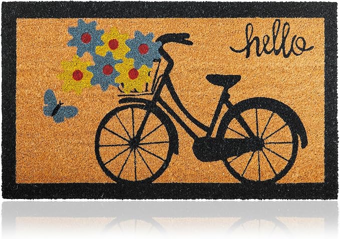 Coir Welcome Mat, 17 x 29 in | 100% Natural Coir, Anti-Shedding, Durable PVC by AmaruDoorMats
