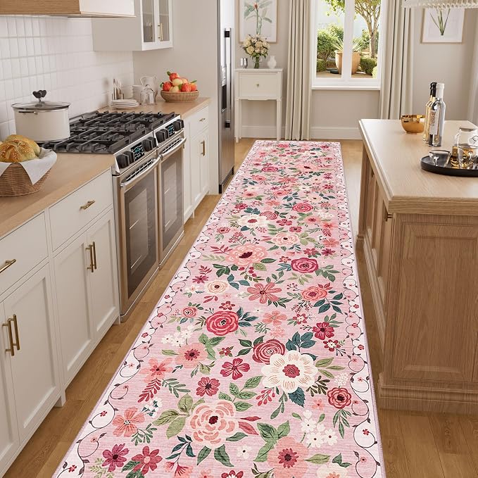 DUKINO 3x12 Washable Runner Rug, Long Hallway Runner Rug Non Slip, Low Pile - Image 6