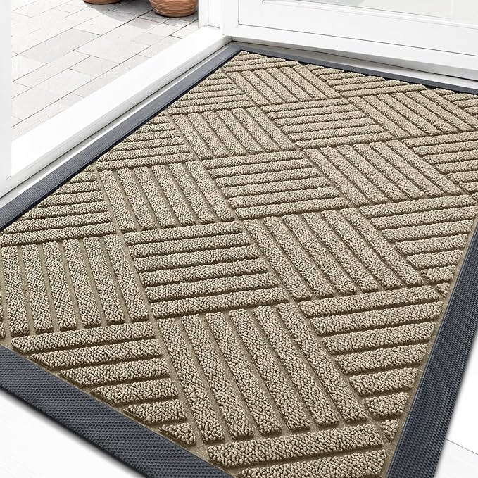 OLANLY Front Door Mat Outside Entrance 33x21, Waterproof Heavy-Duty Doormat | by OLANLY