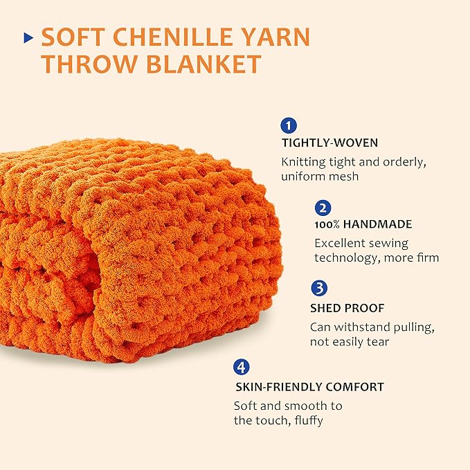 L'AGRATY Chunky Knit Throw Blanket - Image 2