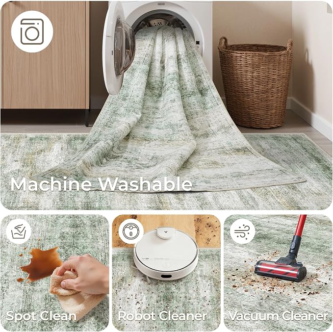 2x12 Runner Rug Non Slip, Washable Hallway Runner Rug, Laundry Room, Soft - Image 8