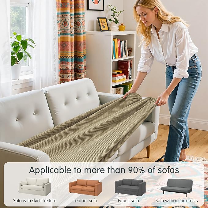 Hokway Couch Cushion Covers Stretch Cushion Covers Sofa Seat Cushion Slipcover - Image 4