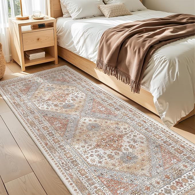 3x8 Runner Rug Non Slip, Washable Hallway Runner Rug, Nursery Room, Soft Runner - Image 3